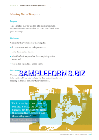 Meeting Notes Template 1 pdf free